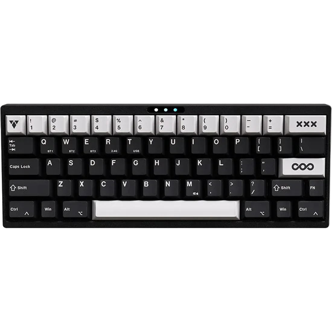 Luminkey60 Pro prebuilt 60% mechanical keyboard in Dark Flash Black with light keycaps