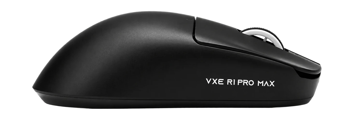 Black VXE Dragonfly R1 Pro Max wireless gaming mouse, isolated on transparent background