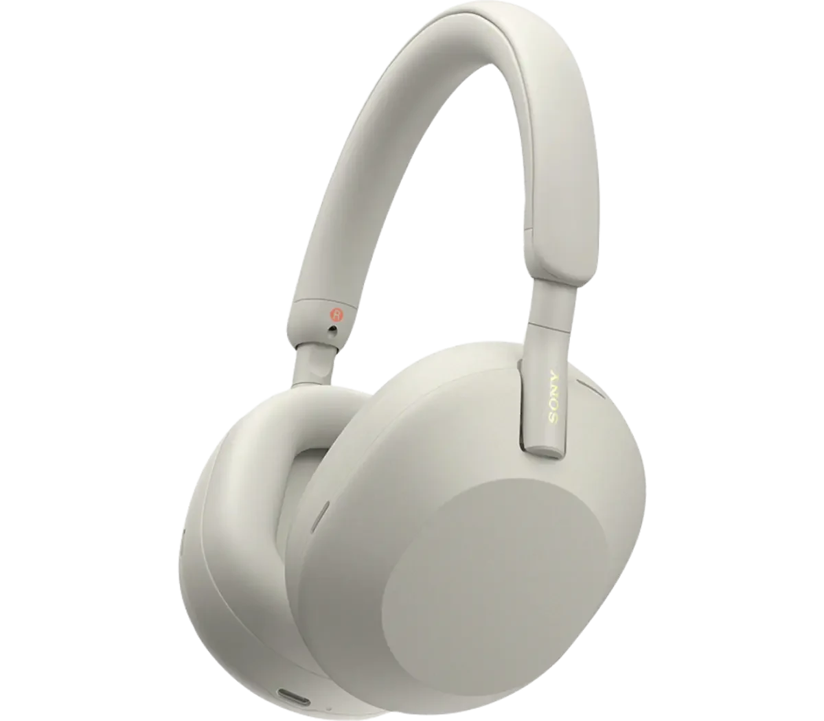 Sony WH-1000XM5 headphones in Silver, official Sony product image